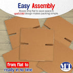 MT Products Sturdy Kraft Corrugated Cardboard Shipping Boxes 6" x 6" x 6" - Small Mailing/Moving Boxes for Transport - Pack of 10