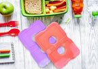 Healthy Packers Reusable Ice Packs for Lunch Boxes - Long Lasting Slim Freezer Packs, Thin Non-Toxic BPA-Free Hard Gel Ice Blocks for Coolers, Kids & Adults Lunch Bags, Travel, Camping, Food Storage