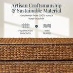 Best Choice Products Under Bed Storage Containers W/Lid, Wheels and Handles, 2-Pack Large Handwoven Water Hyacinth Closet Organizer, Shoe Storage Bins, Multi-Purpose Nesting Baskets - Chestnut