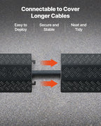 VEVOR 1 Pack Drop Over Cable Cover, 2 Channel Heavy Duty Cable Hose Protector Ramp, 38.3'' Floor Cord Cover, 17,500 lbs/Axle Load Capacity, for Traffic Areas, Indoor, Outdoor, Home, Office, Warehouse