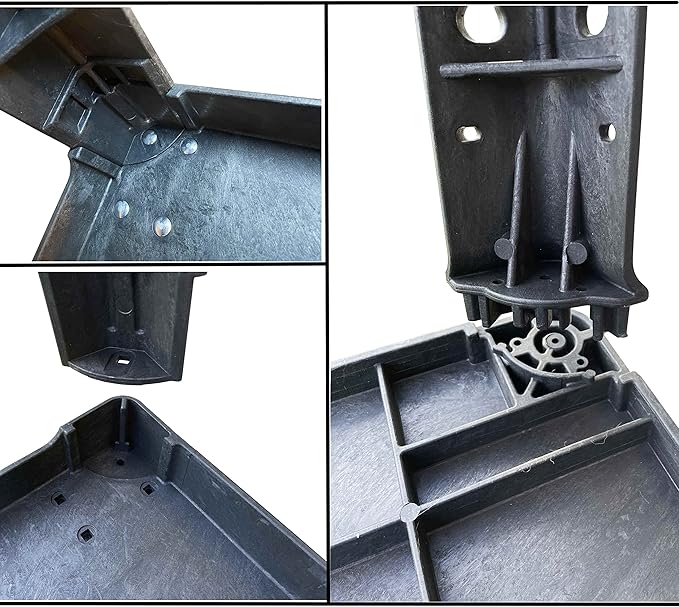 550lb Capacity Heavy Duty Plastic Utility Cart 34-1/2" L x 16-3/4" W with Handle 2 Shelves Pake Handling Tools