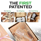 IDL Packaging 15.25" x 22" Honeycomb Kraft Packing Paper Sheets (Pack of 500), White – USA-Made Eco-Friendly Bubble Wrap Alternative for Shipping, Moving, Storage - Innovative Interlocking Slit Design