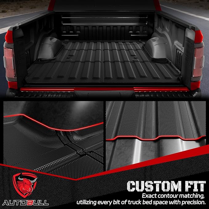 Truck Bed Mat Bed Liner Fit for 1999-2016 Ford Super Duty F250/F350/F450 Accessories 6.8FT, Vehicle Truck Bed Liner Custom Fit All Weather Protection TPE Pickup Car Bed Mat