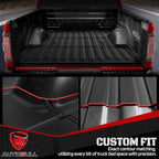 Truck Bed Mat Bed Liner Fit for 1999-2016 Ford Super Duty F250/F350/F450 Accessories 6.8FT, Vehicle Truck Bed Liner Custom Fit All Weather Protection TPE Pickup Car Bed Mat