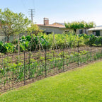 INJOPEXI Decorative Garden Fence 12 Panels 26ft (L)×36in (H) Garden Fences Outdoor with 11 Panels + 1 Gate, Animal Barrier Rabbit Fencing Rustproof Metal Wire Temporary Dog Fence for Yard Lawn Park