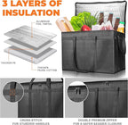Insulated Food Delivery Bag, Commercial Grade Pizza Carrier for Hot and Cold Food, Large Reusable Catering Cooler Bag 22x15x14, Pizza Delivery Box for Uber Eats, Doordash Essentials