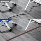 4ft Cord Hider Floor, LZEOY Heavy Duty Cord Covers for Wires on Floor, Brown Floor Cable Management, Hide Cord Cover Floor, Electrical Cable Hider Cord Protector Floor, Cable Cavity: 0.78" W x 0.32" H