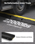 VEVOR Cable Protector Ramp, 1 Channel Heavy Duty 39.37'' Rubber Cord Hose Wire Cover, 2.76''W x 1.97''H Channel Size, Traffic Speed Bump with Flip-Open Top Cover, for Indoor Outdoor Use