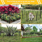 Garden Fence, 22 in(H) x 27.5 ft(L) Arched Rustproof Metal No Dig Fence Garden Fence Border,Ground Stake Animal Barrier Fence for Rabbit Dog, Outdoor Landscape Decor for Yard & Patio,25 Pack