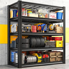 REIBII Garage Shelving 3000LBS, Heavy Duty Storage Shelves, Adjustable Industrial Metal Shelving Unit for Garage, Basement, Pantry, Warehouse,Commercial, 36" W x 16" D x 72" H, 2 Pack