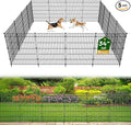 5 Panels No Dig Garden Fence Animal Barrier, 34in(H) × 11.25ft(L) Decorative Metal Outdoor Dog Fence, Rustproof Pet Fencing for Yard, Patio, Flower Bed -Temporary Fencing| Easy to Install