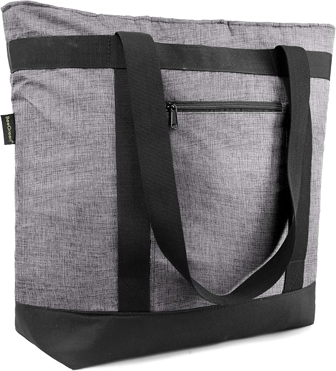BeeGreen Cooler Bag Soft Leakproof Insulated Tote with Zipper for Beach Travel Grocery