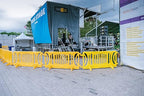 Billboard Barricade 42x96 Plastic Pedestrian Barricade- Yellow