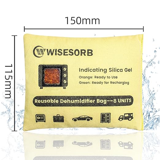 240G 2 Pack Reusable Silica Gel Desiccant Dehumidifier Bags, Color Indicating Moisture Absorbers for Car, Closet, Garage, 3D Filaments, Emoisture, Microwave Rechargeable Reusable Drying Bags