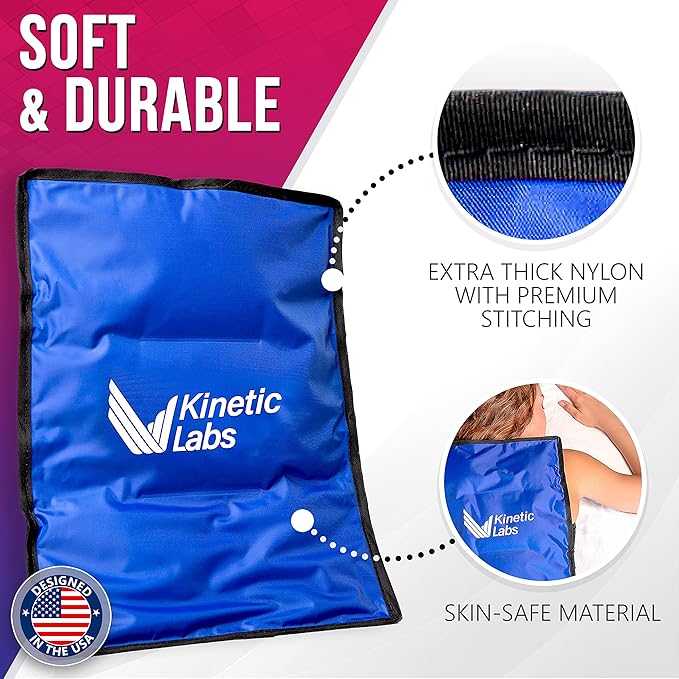 Large Ice Packs for Injuries Reusable - Ice Pack for Back Pain Relief (11x14.5) - Gel Ice Pack for Knee, Shoulder, Back, Hip