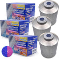 800 Gram Gun Safe Dehumidifier, 3 Pack of 1.77 LBS Rechargeable Dehumidifier Blue to Pink Silica Gel Desiccant Moisture Absorbers, Dehumidifiers for Room, Bedroom, Safe, Closet, Bathroom, Car