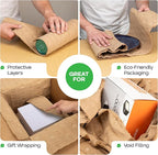 IDL Packaging 12" x 25' EcoMax™ Kraft Paper Cellulose Wadding (4 Rolls) - Cushioning Wrapping and Box Void Filling - Soft and Gentle Packing for Shipping, Moving, and Storing Fragile Items