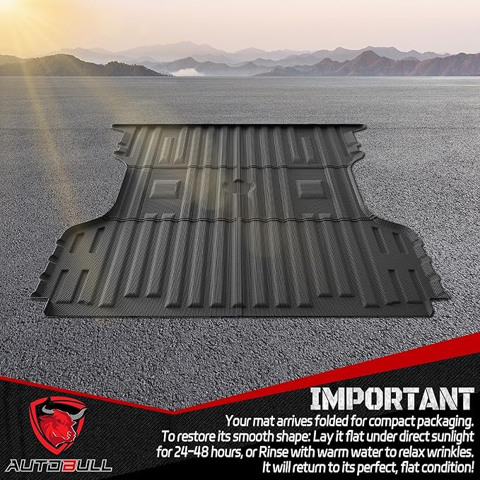 Truck Bed Mat Bed Liner Fit for 1999-2016 Ford Super Duty F250/F350/F450 Accessories 6.8FT, Vehicle Truck Bed Liner Custom Fit All Weather Protection TPE Pickup Car Bed Mat