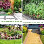 20 Pack Decorative Garden Fence Outdoor - 24in H x 22ft L Rust-Proof Coated Wrought-Iron Panels, Foldable Landscape Border for Patio Flower Beds, Animal Barrier & Yard Decor