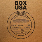 Box USA 10 Pack of Heavy-Duty Double Wall Corrugated Cardboard Boxes, 24" L x 24" W x 10" H, Kraft, Shipping, Packing and Moving