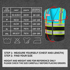 BeautyWill Custom Logo Safety Vest Class 2 High Visibility Reflective Vest for Men - Personalized Logo Team Vest