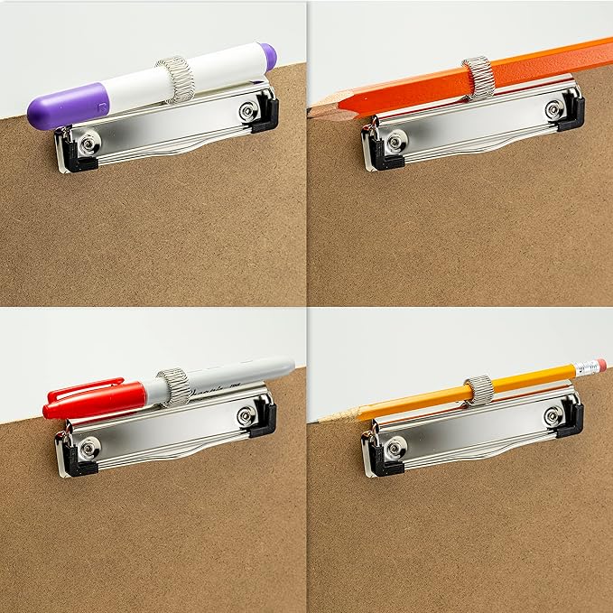 Officemate Wood Clipboard, Letter Size, Low Profile Clip with Pen Holder (83249)