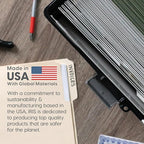 IRIS USA File Box with Lid File Organizer for Letter File w/Organizer-Lid, Water Resistant Document Box, Plastic Mobile Filing Organizer, Secure Buckle, Portable Handle, Lockable, Black 4 Pack