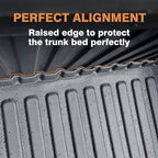 TripleAliners Truck Bed Mat Compatible with 2005-2023 Toyota Tacoma Accessories 5FT Vehicle Perfectly Flush All Weather Protection TPE Heavy Duty Pickup Car Bed Cargo Mat