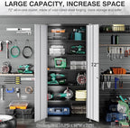 SISESOL Wide & Deep Metal Storage Cabinet with 5 Adjustable Shelf,72" Tall Garage Storage Cabinet with Lock,Metal Cabinets with Locking Doors,Lockable Steel Cabinets for Home,Office,Garage Locker