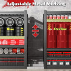 55.1" W Metal Shelving 5 Tier Garage Shelving 3050LBS Storage Shelves Adjustable Garage Shelves Industrial Metal Shelf for Basement Warehouse Shop Supermarket 55.1" W x 25.8" D x 78.1" H