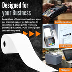 3 1/8 X 230 Thermal Paper Rolls (50 Rolls/Box) – BPA-Free Rolls for POS Systems, Cash Registers & Credit Card Machines