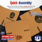 MT Products Custom Printed Kraft Cardboard Shipping Boxes 6" x 6" x 6" - Personalized Mailing Boxes and for Gifting
