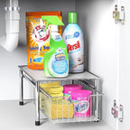 Simple Houseware Stackable Basket Drawer, Chrome
