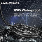 HUANCHAIN 150 FT 16 Gauge Black Indoor Outdoor Extension Cord Waterproof, Flexible Cold Weather 3 Prong Electric Cord Outside, 10A 1250W 125V 16AWG SJTW, ETL Listed