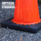 Traffic Cones - Safety Cones - 18" Orange Cones with 2 Reflective Collars - Construction Cones - Road Cones - Parking Cones - Street Cone (8 pack)