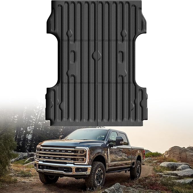 Truck Bed Mat Bed Liner Fit for Ford F250 F350 F450 2017-2026 Super Duty (6.8FT,81.9" Bed),Vehicle Truck Bed Liner Custom Fit All Weather Protection TPE Pickup Car Bed Mat