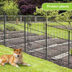 Decorative Garden Fence 12 Panels 29.6ft(L)×38in(H) No Dig Animal Barrier Fencing with 11 Panels + 1 Gate, Metal Garden Fences Rustproof Wire Border Temporary Dog Fence for Patio Yard Outdoor