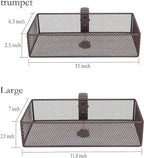 Clip-on Drawer organizers (2 pack), desk organizer, can be clipped around the table to store small items (Bronze Gold)