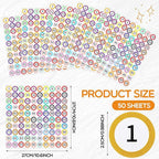 Outus 5000 Pcs 1 Inch 1 to 100 Number Stickers Small Number Dot Labels Consecutive Inventory Locker Storage Organizing Removable Stickers for Indoor Outdoor Office Rainbow