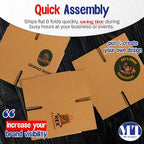 MT Products Custom Printed Kraft Cardboard Shipping Boxes 4" x 4" x 4" - Personalized Mailing Boxes and for Gifting