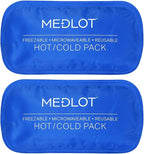 LotFancy Gel Ice Packs, 2pc Reusable Hot Cold Pack for Therapy, Heating Cooling Gel Pad, Pain Relief for Face, Head, TMJ, Wisdom Teeth, Oral Facial Surgery, Sport Injuries, Migraine, Muscle Joint