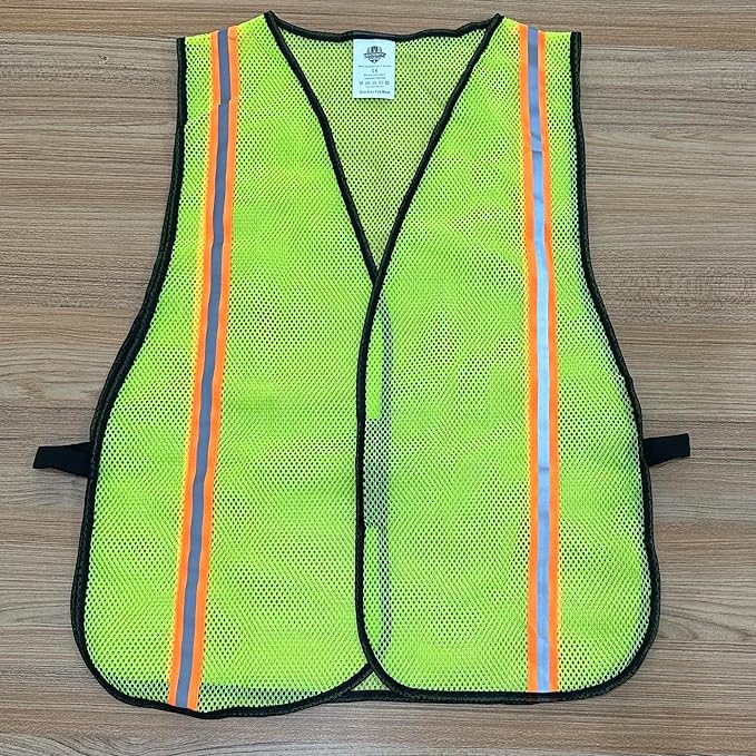 Dazonity High Visibility Reflective Safety Vest, Durable Mesh,High Visibility Reflective Strips, Fit for Men & Women, Work, Construction,Cycling, Surveyor,