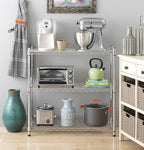 Whitmor 3 Tier Shelving Unit, Metal Storage Shelves, 400 lbs Capacity per Shelf, 1200 lbs Total, Durable Heavy Duty Shelf for Kitchen, Garage, Plant, 36" L x 14" W x 36" H, Chrome