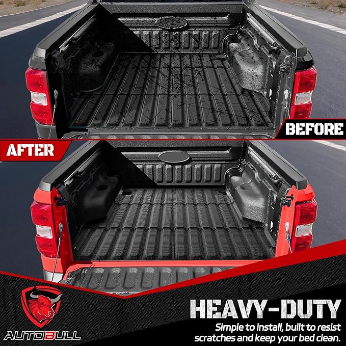 Truck Bed Mat Bed Liner Fit for 2022 2023 2024 2025 Ford Maverick Hybrid & Gas Accessories(4.5FT, 54.4"), Vehicle Truck Bed Liner Custom Fit All Weather Protection TPE Pickup Car Bed Mat