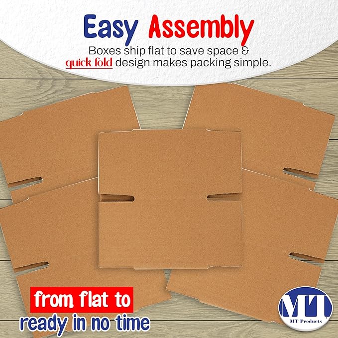 MT Products Sturdy Kraft Corrugated Cardboard Small Shipping Boxes and Mailing boxes for shipping - Size: 4" x 4" x 4" Cube sized (15 Pieces) - Made in the USA