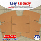 MT Products Sturdy Kraft Corrugated Cardboard Small Shipping Boxes and Mailing boxes for shipping - Size: 4" x 4" x 4" Cube sized (15 Pieces) - Made in the USA