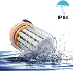 100W LED Temporary Work Light Fixture 16000 Lumen Daylight White 5000K, IP64 Dust & Waterproof, Stainless Steel Protective Cover for High Bay Construction Jobsite Workshop