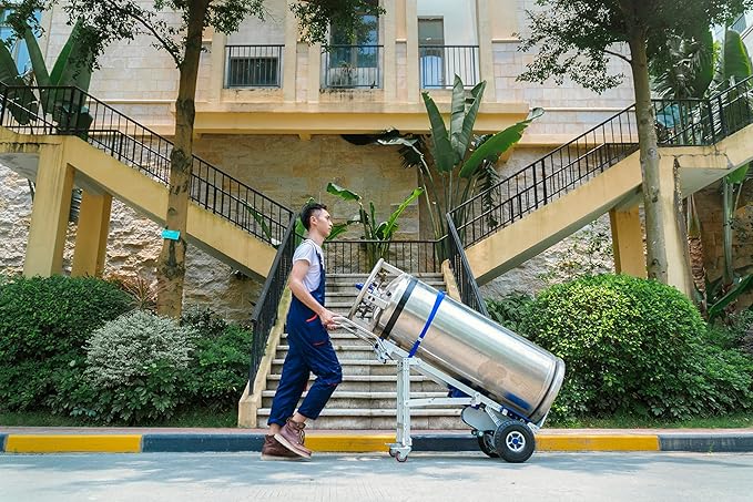 ZW7210GC Electric Stair Climbing Hand Truck Dolly with Auto-Edge Brake and 4th Wheel Attachment-463 LBS