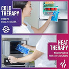 Ice Pack Wrap with Elastic Strap by Kinetic Labs - Hot Cold Gel Pack for Injuries - Reusable Ice Pack for Neck Foot Ankle Head Wrist Leg Shoulder Arm Thigh Knee Surgery (Regular)