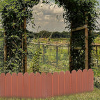 Plastic Garden Lawn Fence Panel High Long Deep Brown Landscape Edging Border for Balcony Temporary Landscaping Reusable Ornamental Protective Barrier for Flower Beds Driveways
